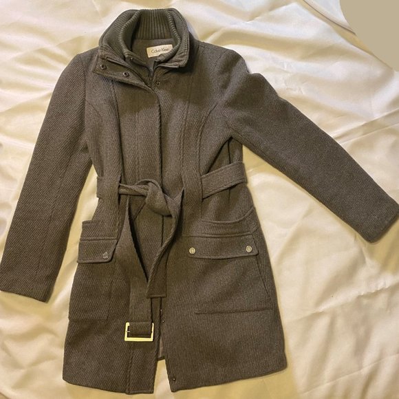 Calvin Klein Jackets & Blazers - Calvin Klein Women's Winter Grey Size 4 Jacket